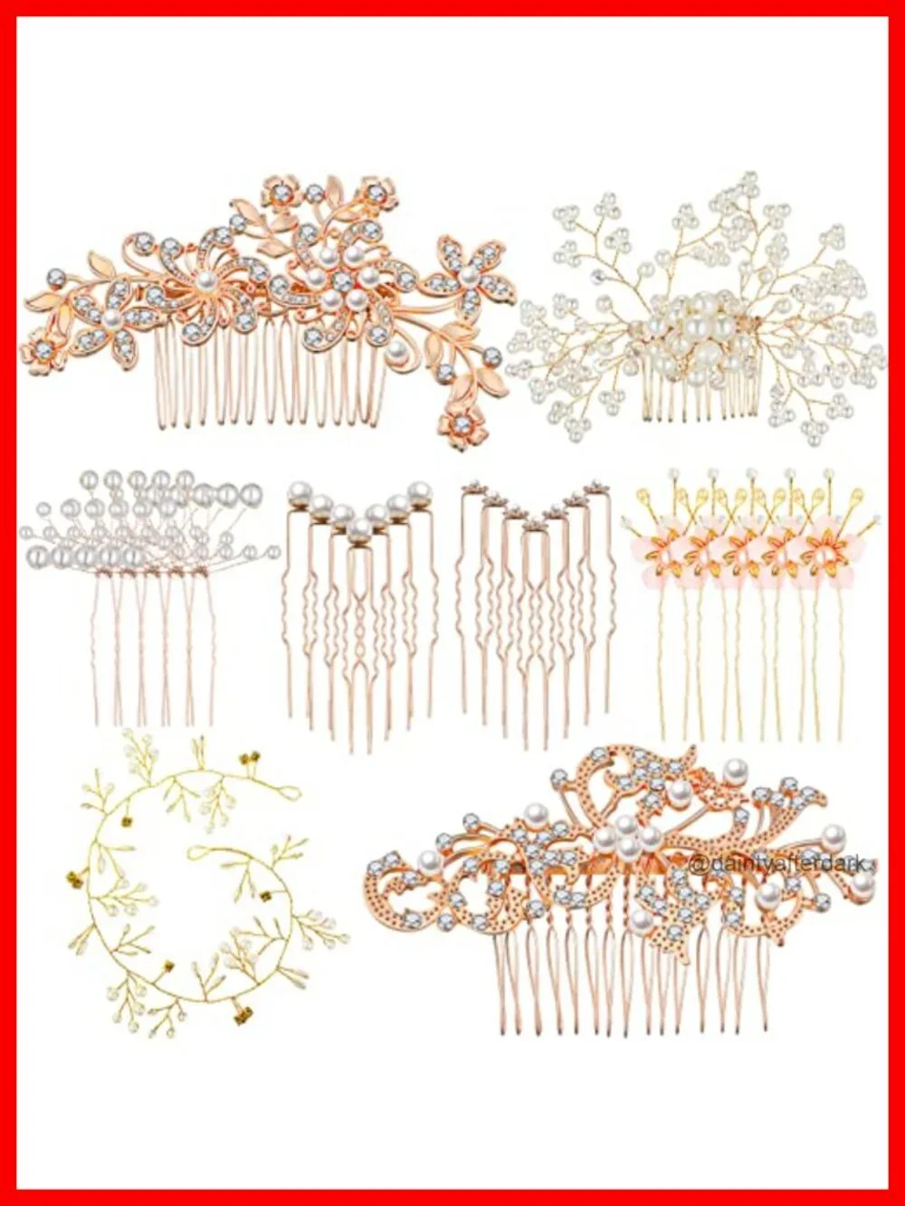 64Pc Hair Accessory Set: Flower Rhinestone Sticks, Pearl Pins, Crystal Combs,